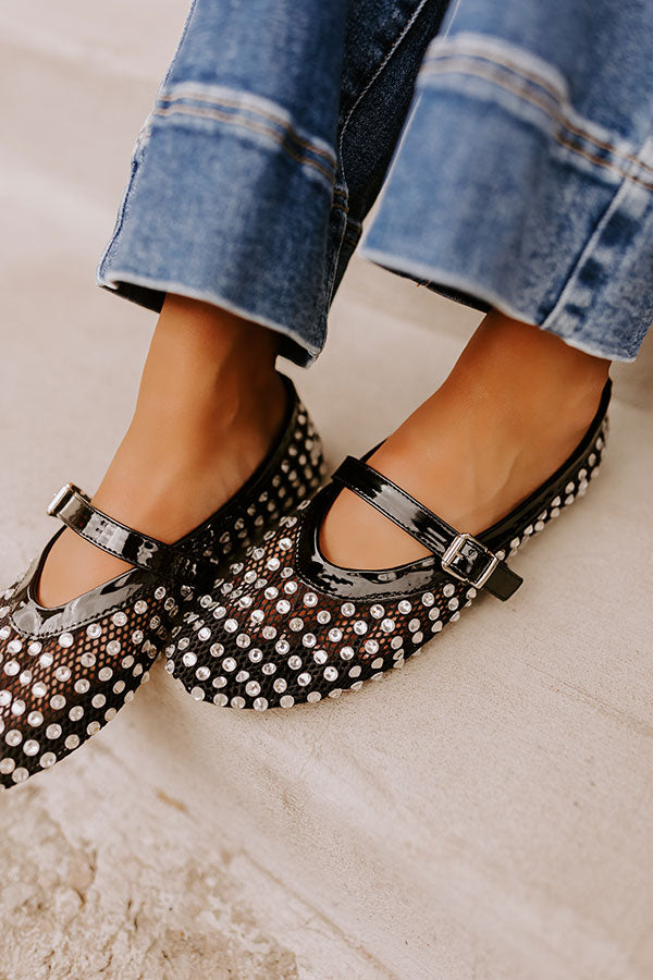 The Arianna Rhinestone Embellished Flat