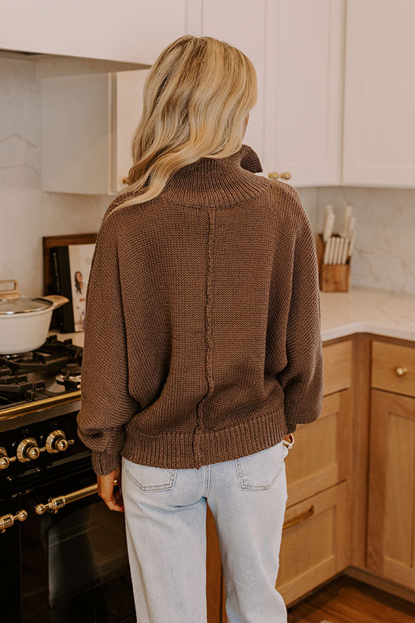 Apple Picking Pretty Knit Sweater In Chestnut