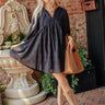Totally Chic Eyelet Mini Dress in Black Image - 1