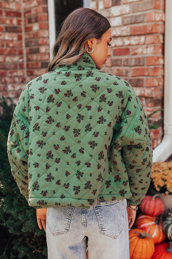 Autumn Whispers Quilted Floral Jacket