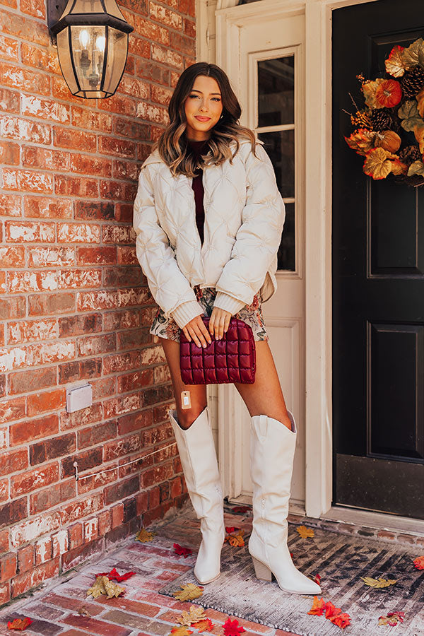 Cool Weather Puffer Jacket in Cream