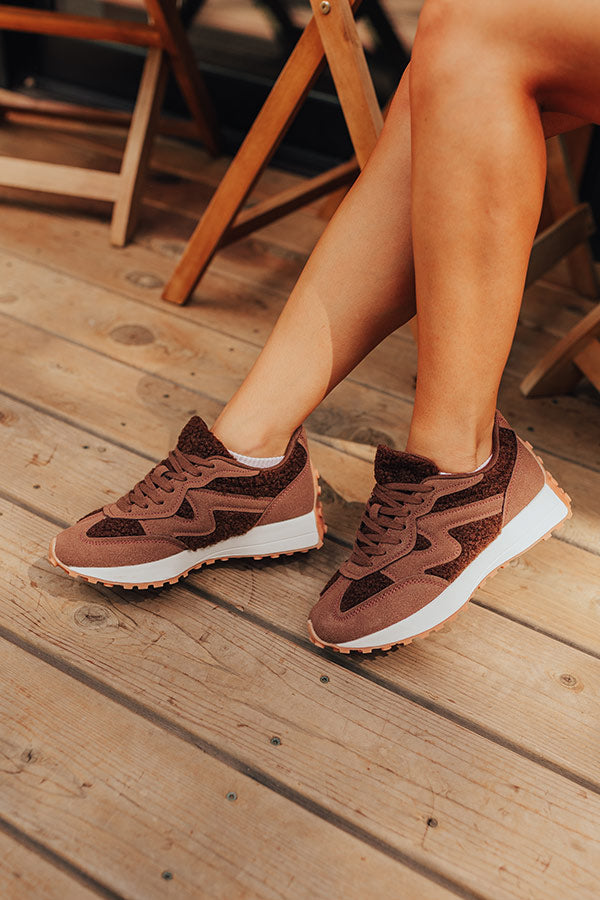 The Norah Sherpa Sneaker in Chestnut