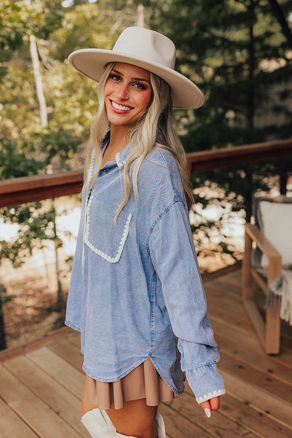 Soho Style Chambray Button Up