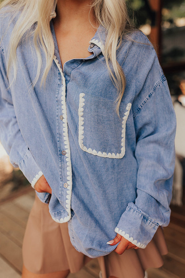 Soho Style Chambray Button Up