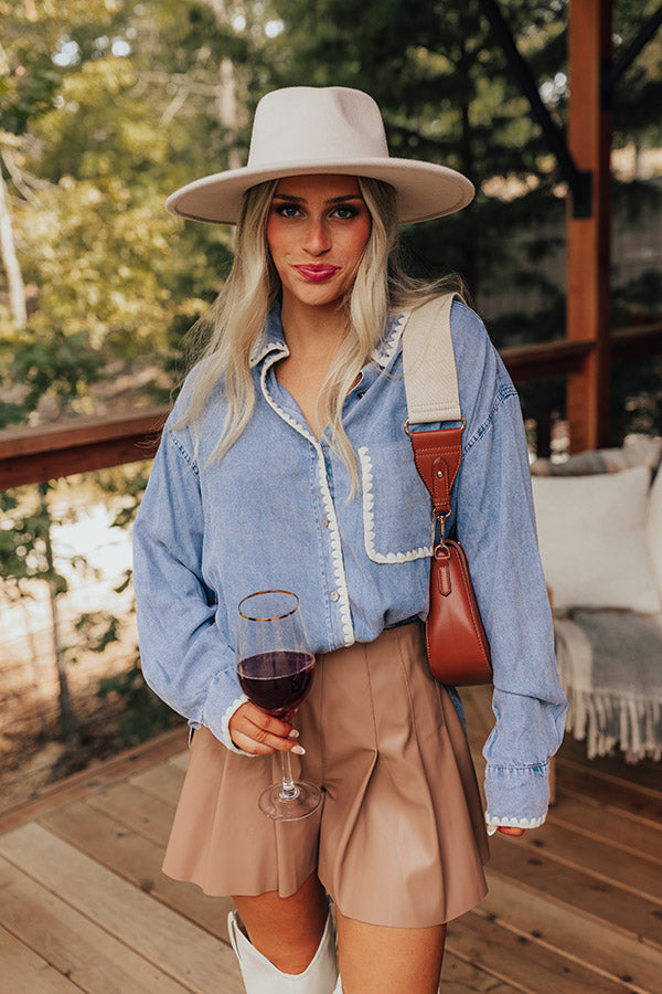 Soho Style Chambray Button Up