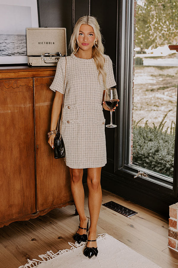 Office Party Tweed Mini Dress