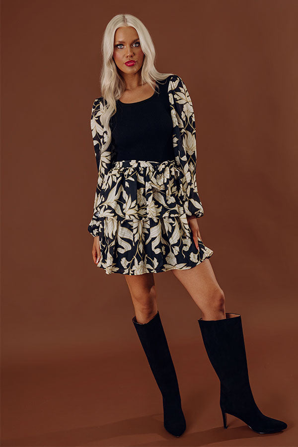 English Countryside Floral Mini Dress Image - 1
