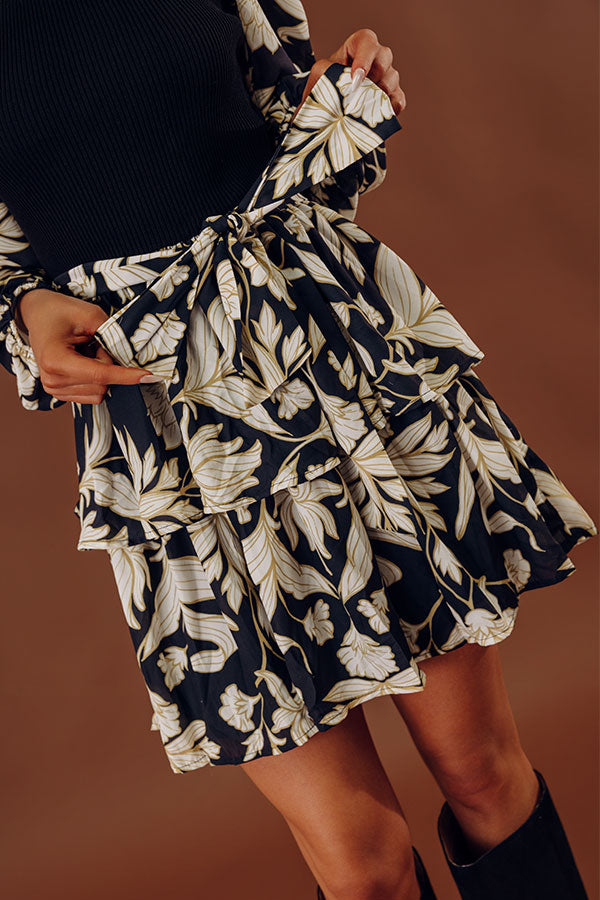 English Countryside Floral Mini Dress Image - 2