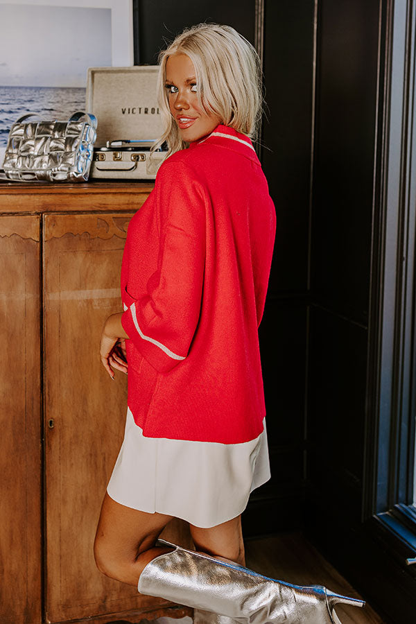 Class Act Sweater Top in Red