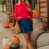 Class Act Sweater Top in Red Image - 1