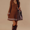 Cafe Cutie Ribbed Mini Dress Image - 1
