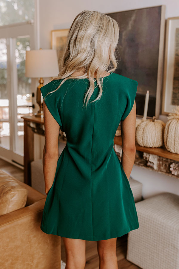 Exclusive Party Mini Dress in Hunter Green Exclusive Party Mini Dress in Hunter Green