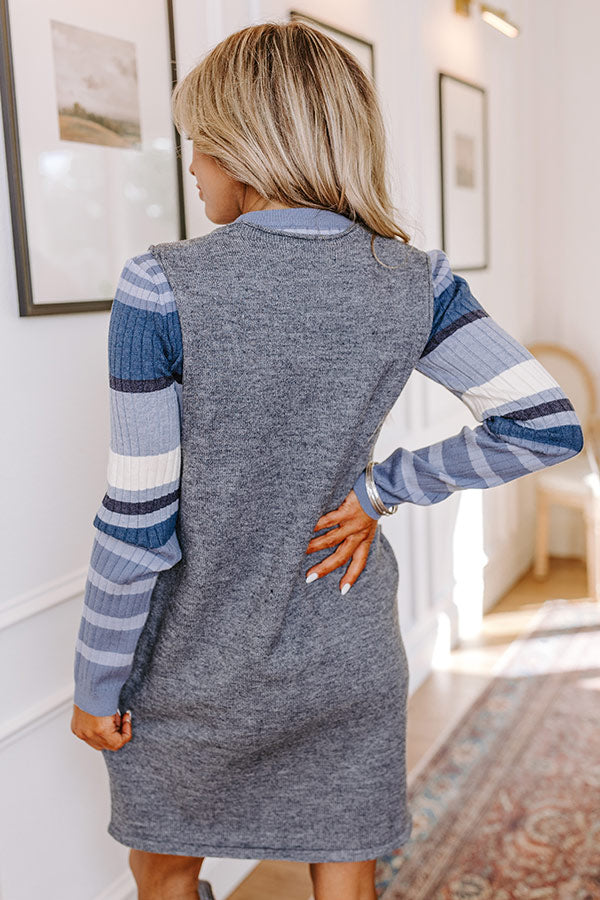 grey knit mini dress Mercer Knit Mini Dress Bronx Grey Knit M