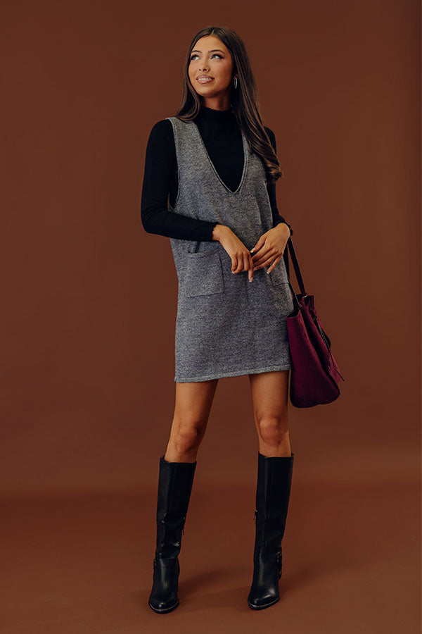 Stylist's Pick Knit Mini Dress in Grey Image - 1