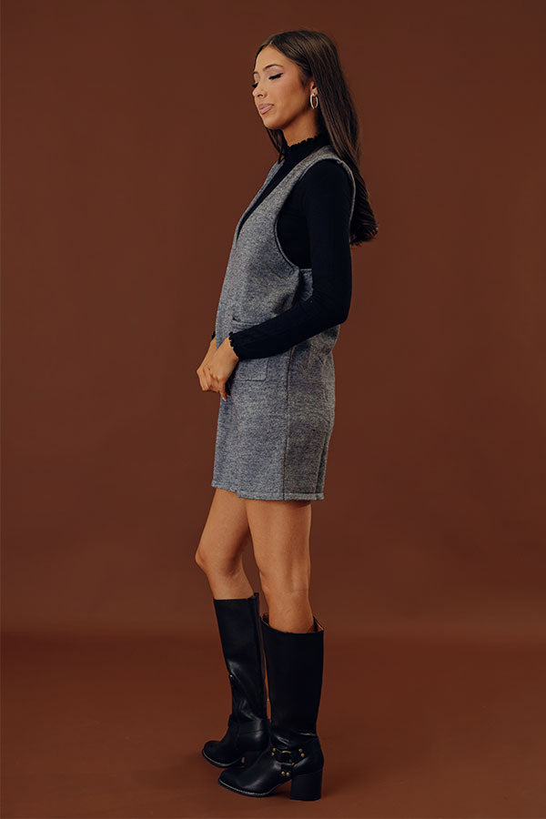 Stylist's Pick Knit Mini Dress in Grey Image - 2