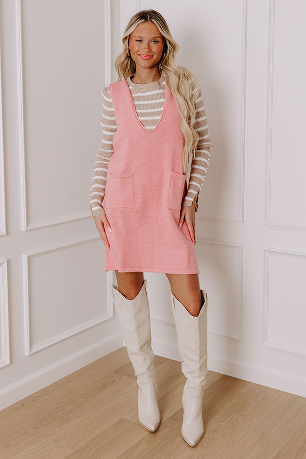 Stylist's Pick Knit Mini Dress in Pink