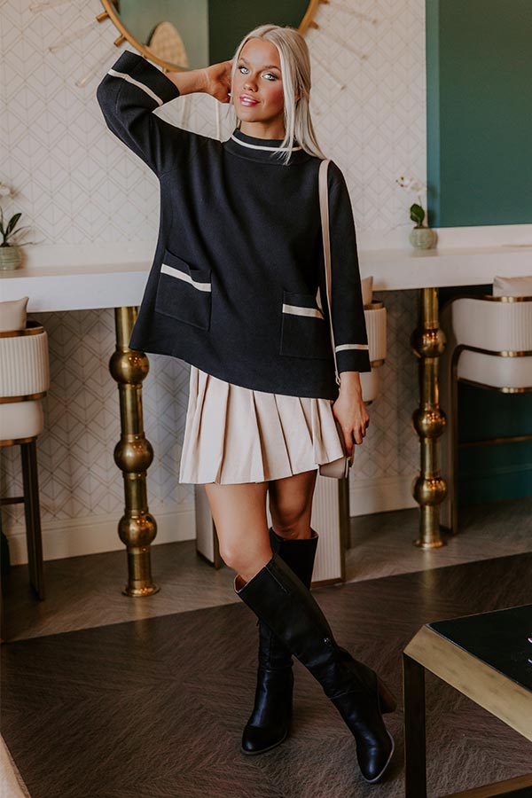 Class Act Sweater Top in Black Image - 1