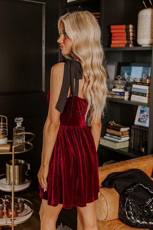 Let's Have A Toast Velvet Mini Dress in Wine S / Wine Let's Have A Toast Velvet Mini Dress in Wine S / Wine