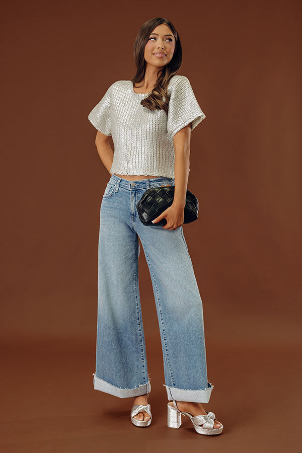 Made To Shine Metallic Knit Top Image - 1