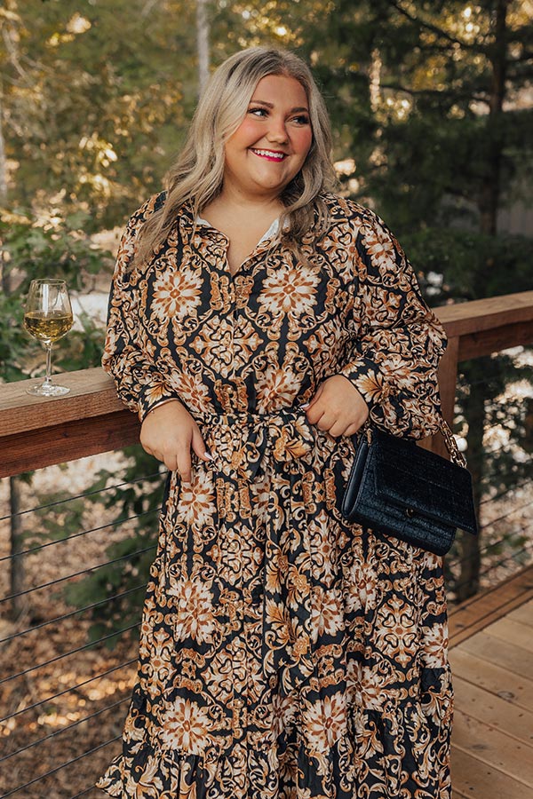 Dream Date Night Button Down Midi Curves