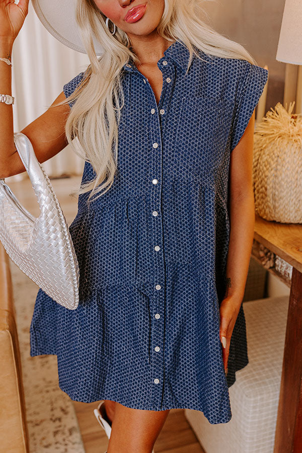Cute Energy Denim Mini Dress Cute Energy Denim Mini Dress