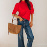 Cabernet Sippin Knit Top in Red Image - 1