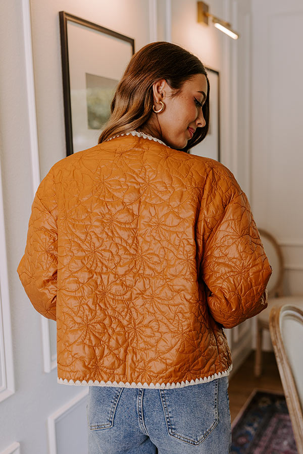 Fall Festival Quilted Jacket in Pumpkin