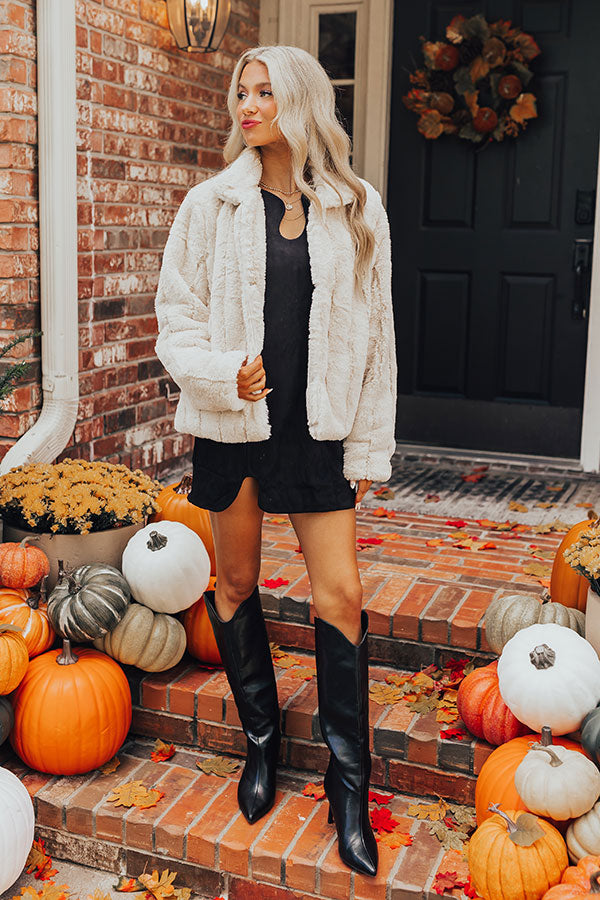 Luxe Feeling Plush Jacket in Cream