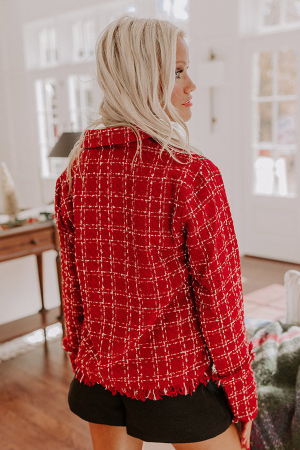 Ever So Posh Plaid Tweed Jacket