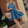 Always In Style Denim Mini Dress in Dark Wash Image - 1