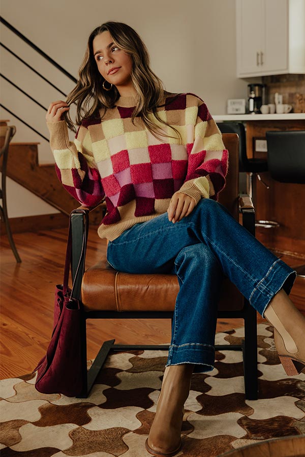 Vibe Check Knit Sweater in Iced Latte Image - 1