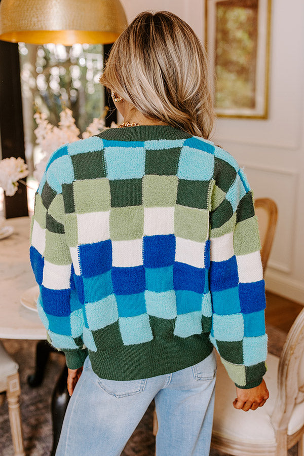 Vibe Check Knit Sweater in Hunter Green