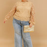 It's In The Details Crochet Top in Beige Curves Image - 1