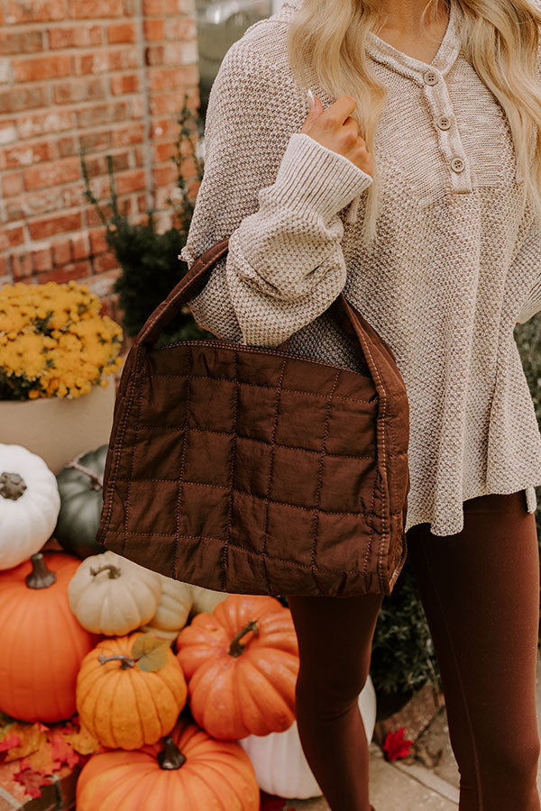 Always In Style Quilted Purse in Brown