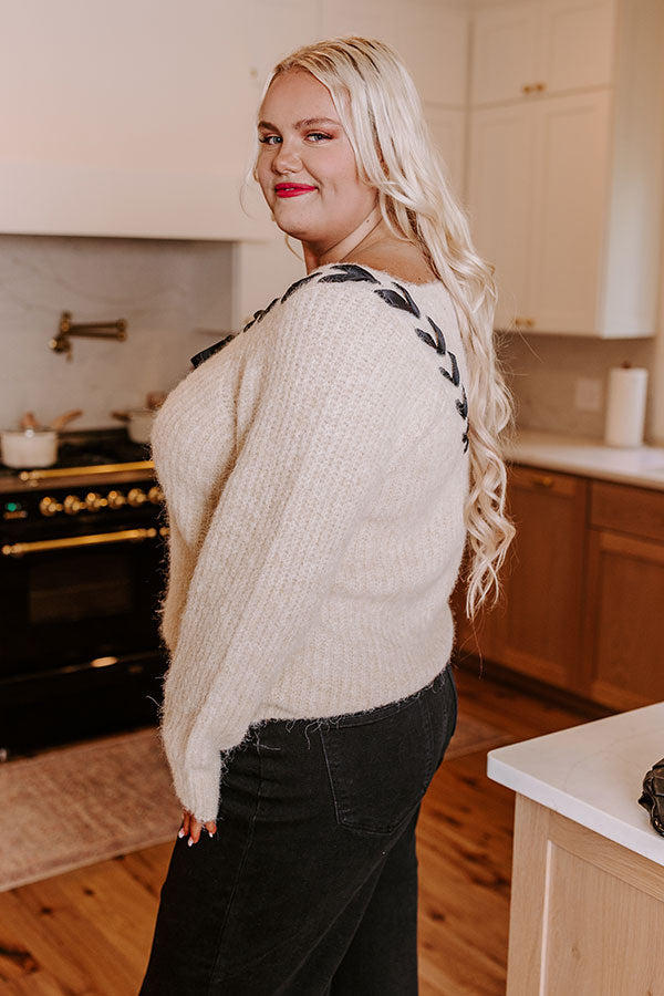 Soft Smile Knit Sweater Top Curves