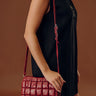 Park Avenue Cutie Faux Leather Quilted Purse in Wine Image - 1