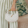 Easy To Style Faux Leather Woven Purse in Ivory Image - 1