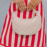 Easy To Style Faux Leather Woven Purse in Ivory Image - 1