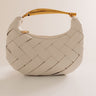 Easy To Style Faux Leather Woven Purse in Ivory Image - 1