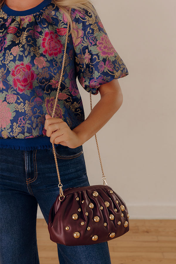 Posh Mindset Faux Leather Purse in Windsor Wine