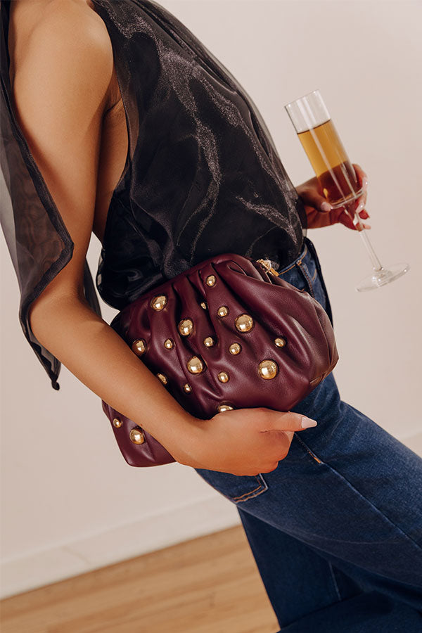 Posh Mindset Faux Leather Purse in Windsor Wine