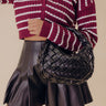 Vogue Views Faux Leather Woven Purse in Black Image - 1