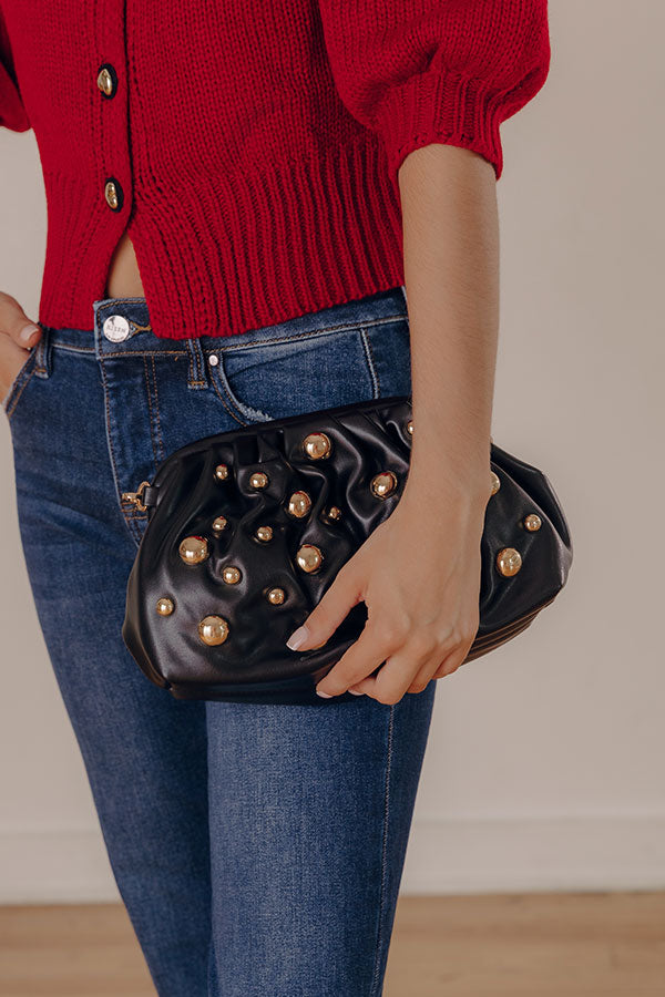 Posh Mindset Faux Leather Purse in Black