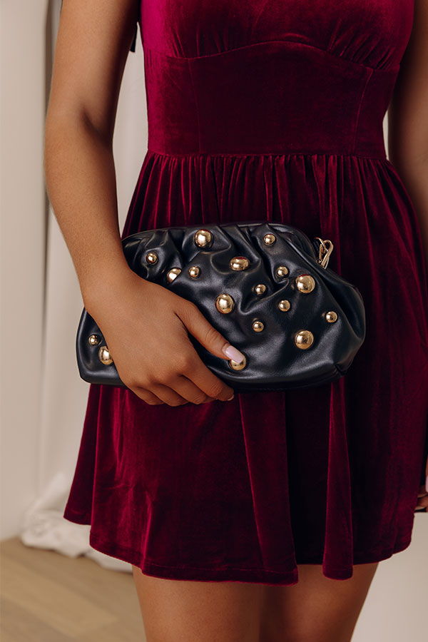 Posh Mindset Faux Leather Purse in Black Image - 1