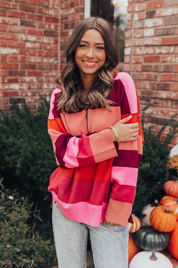 Picking Pumpkins Stripe Sweater