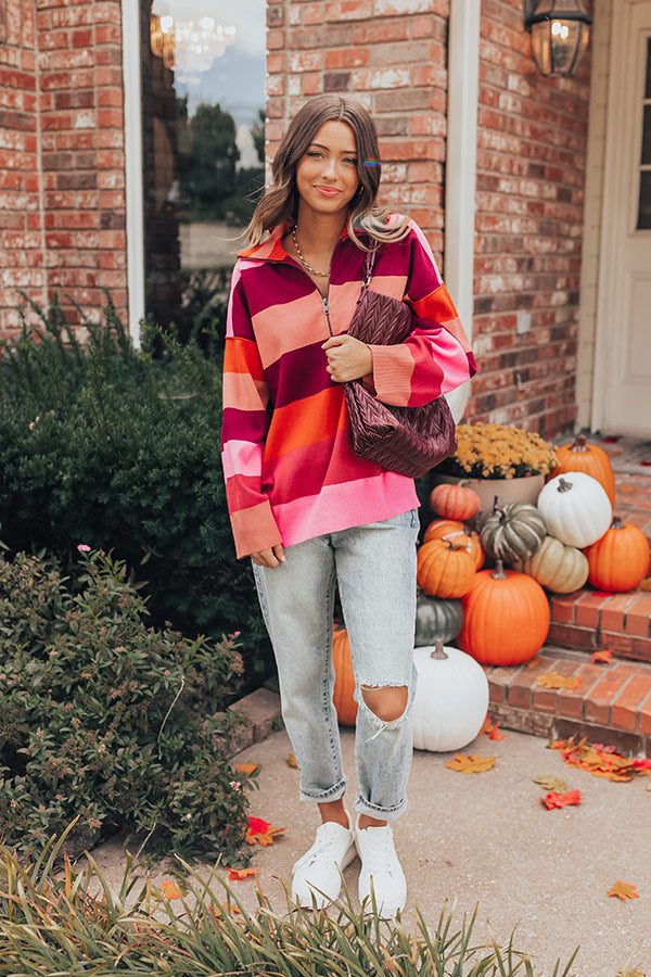 Picking Pumpkins Stripe Sweater