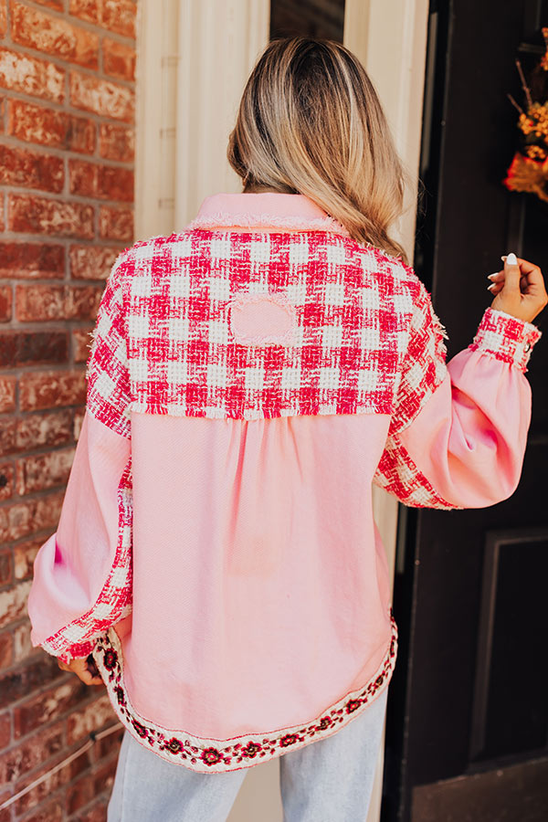 Sweet Perspective Color Block Tweed Jacket