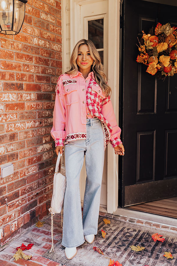 Sweet Perspective Color Block Tweed Jacket