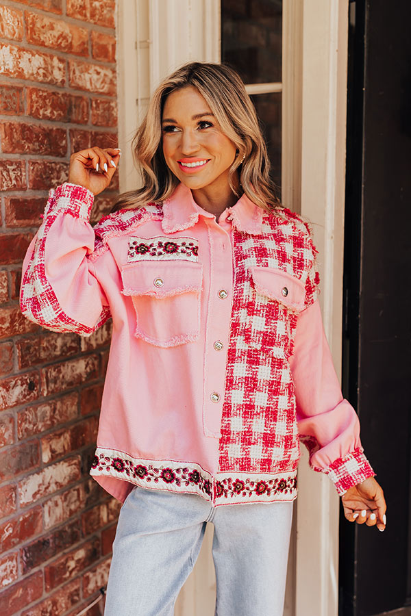 Sweet Perspective Color Block Tweed Jacket