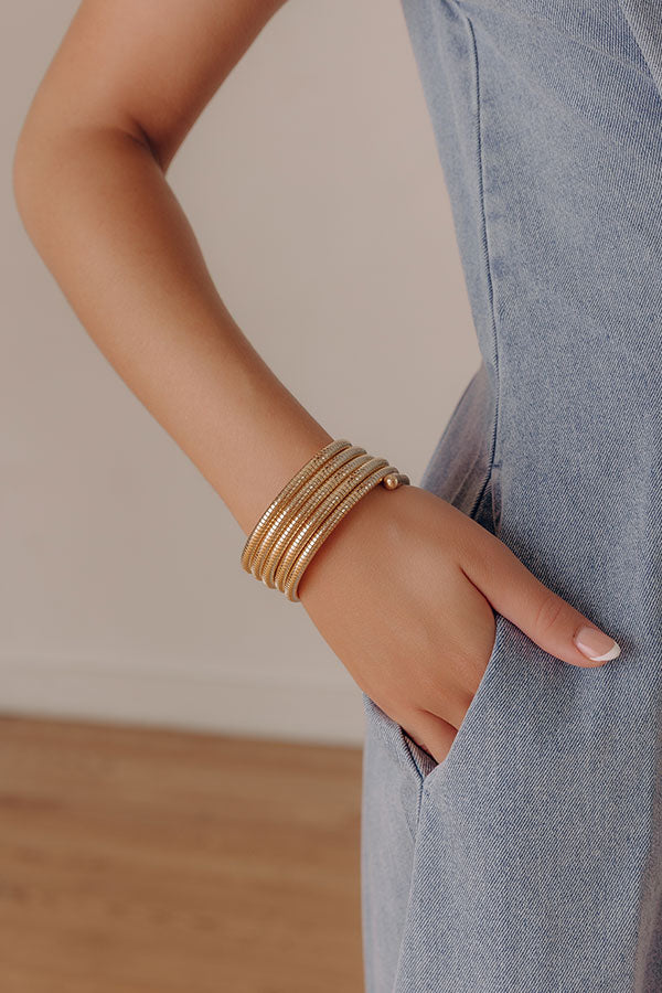 Metropolitan Muse Wrap Bracelet in Gold Image - 1